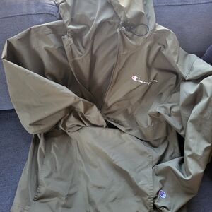 Champion Men's Olive Hooded Jacket